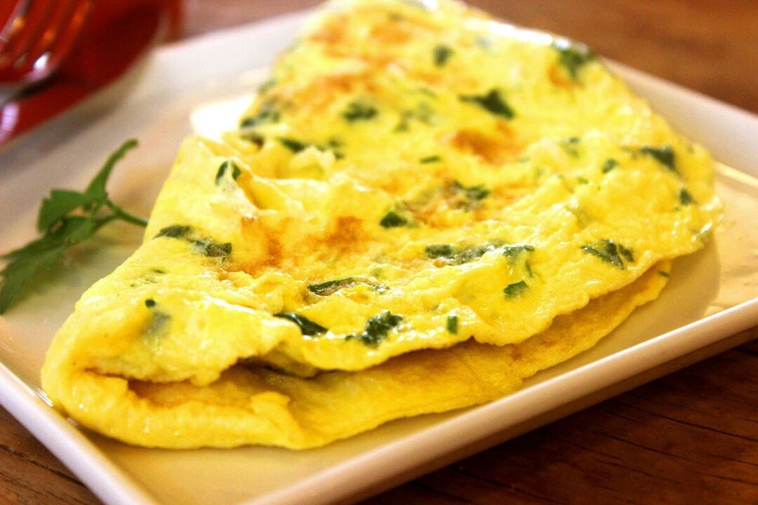 A tortilla é un prato dietético de ovos permitido para pacientes con pancreatite