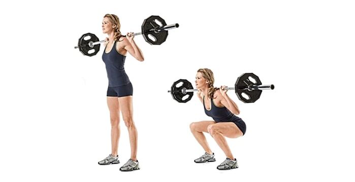 Squats cun bar